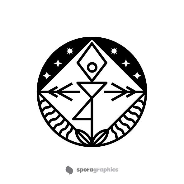 Diseño de Símbolo para Identidad Corporativa Estudio de Yoga Celeste